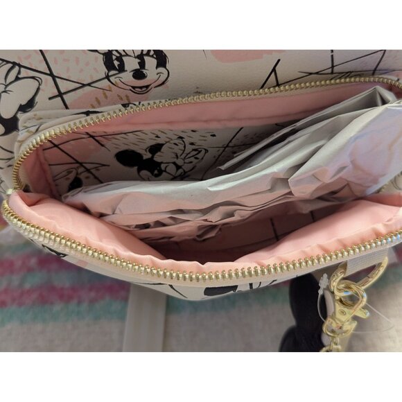 Disney Baby Petunia Pickle Bottom Minnie Mouse Mini Backpack  White/Gold/Pink Wi - Picture 8 of 8